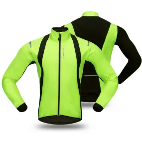Men's Cycling Jacket Windproof Warm Fleece Winter MTB Bike Bicycle Riding Jersey Outdoor Sport Coat