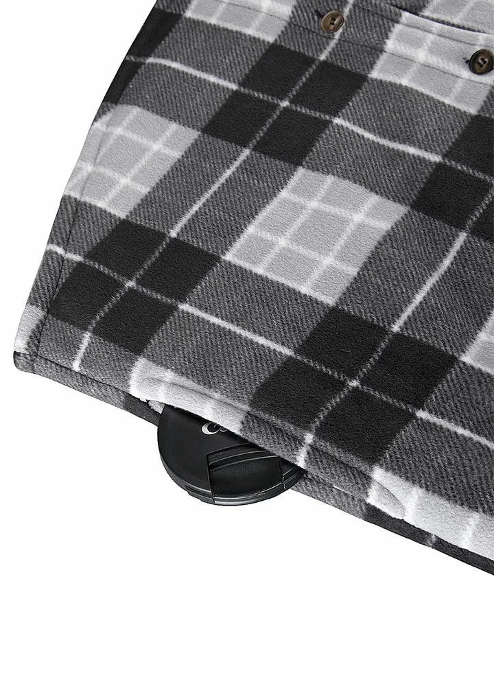 Men's Warm Sherpa Lined Plaid Shirt Jacket (Sherpa Lined Throughout)