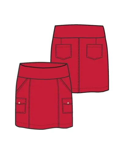 Monarch Beach Golf Skort - Red