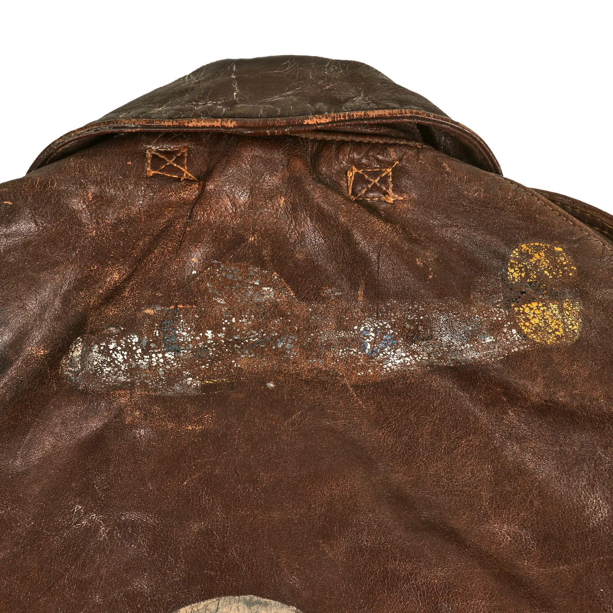 Original U.S. WWII B-24 Weiser Witch Painted A-2 Flying Jacket Grouping - Alfred P. Cook - 8th Air Force, 707th Bomb Squadron - Caterpillar Club Member
