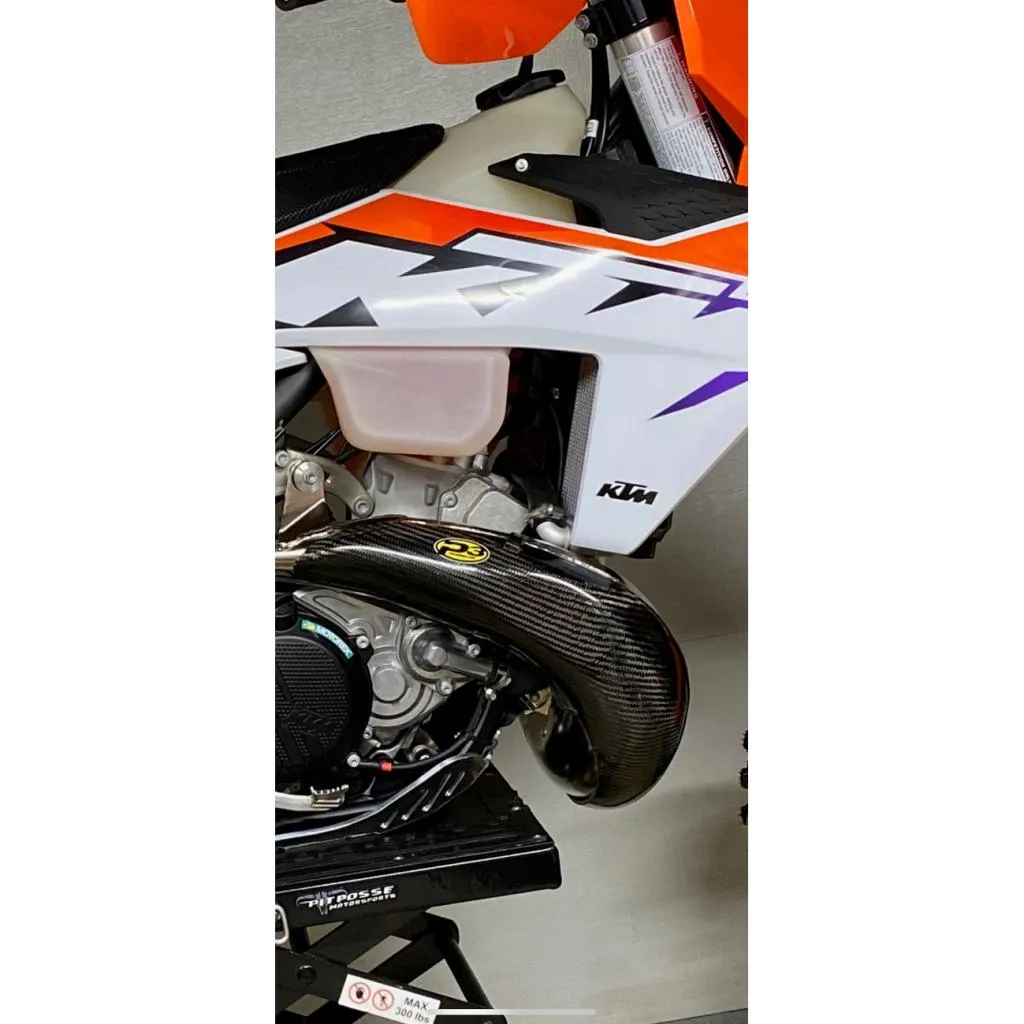 P3 MAX Coverage Carbon Fiber FMF Fatty Pipe Guard For KTM/HUS (2023 ) | 101082