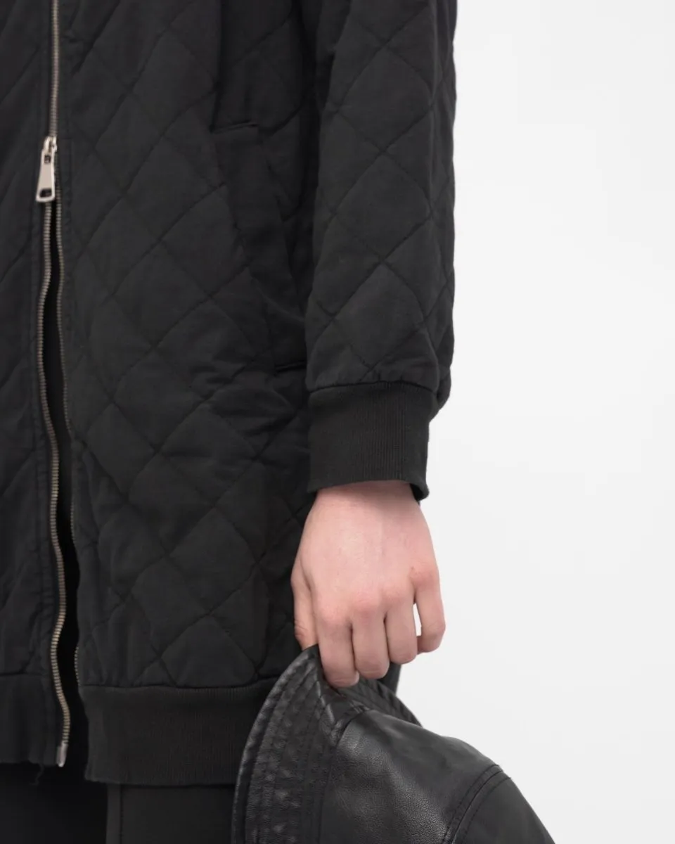 Quilted Oversized Bomber Jacket