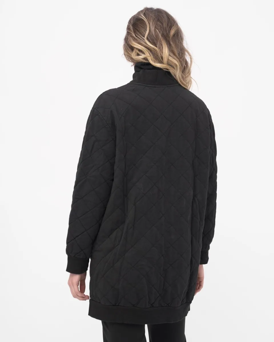 Quilted Oversized Bomber Jacket