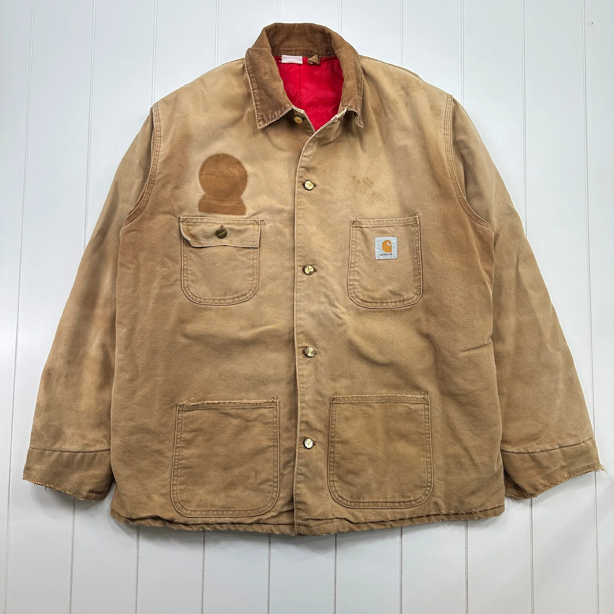 Vintage Carhartt Quilted Nylon Lined Chore Coat - Fits like men's XL