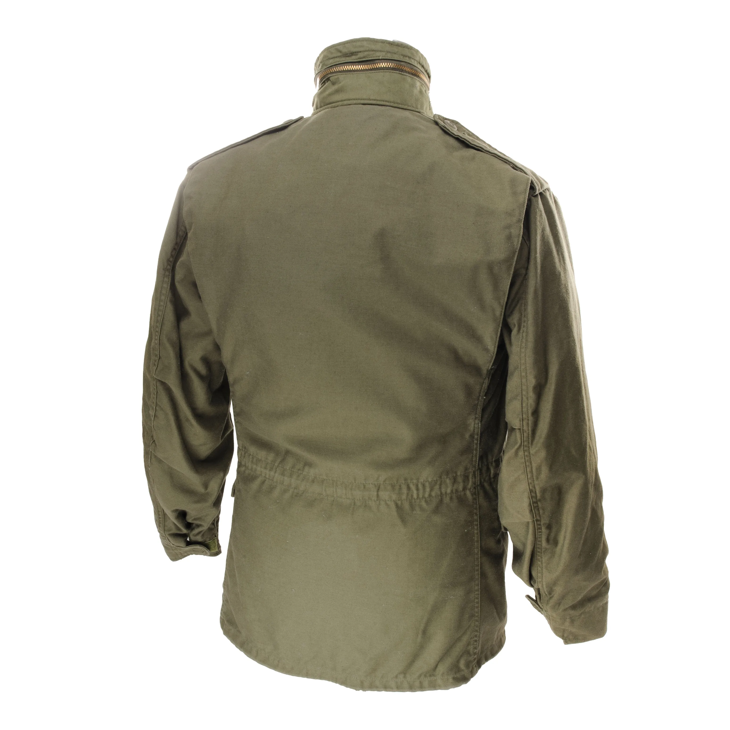 VINTAGE US ARMY M-1965 M65 1982 FIELD JACKET PATCHED SIZE SMALL REGULAR