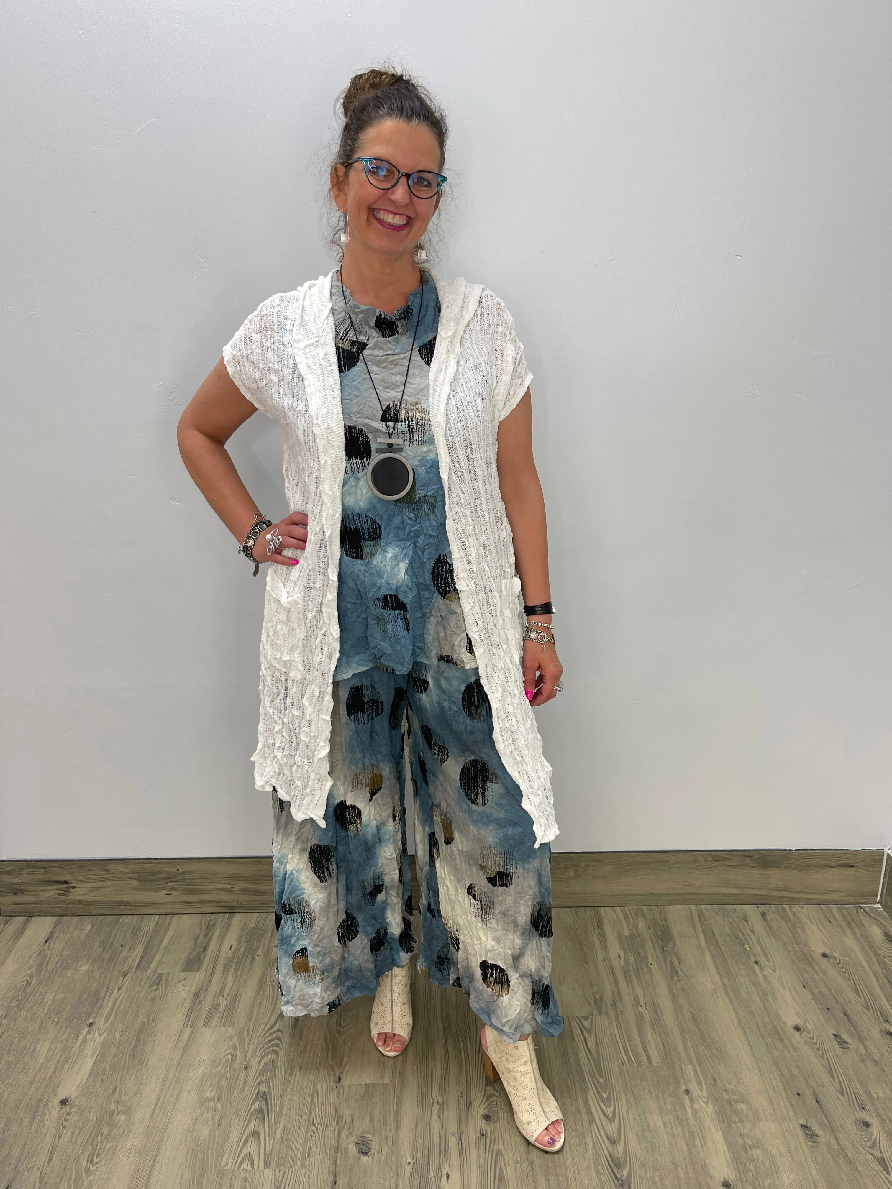 White Sleeveless Maxine Knit Vest