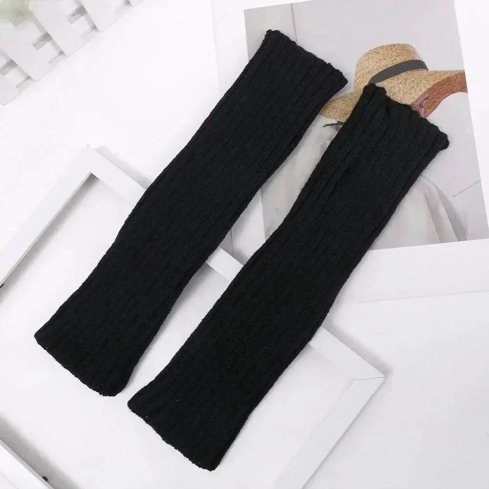Women Fingerless Knitted Mittens – Winter Arm Warmers